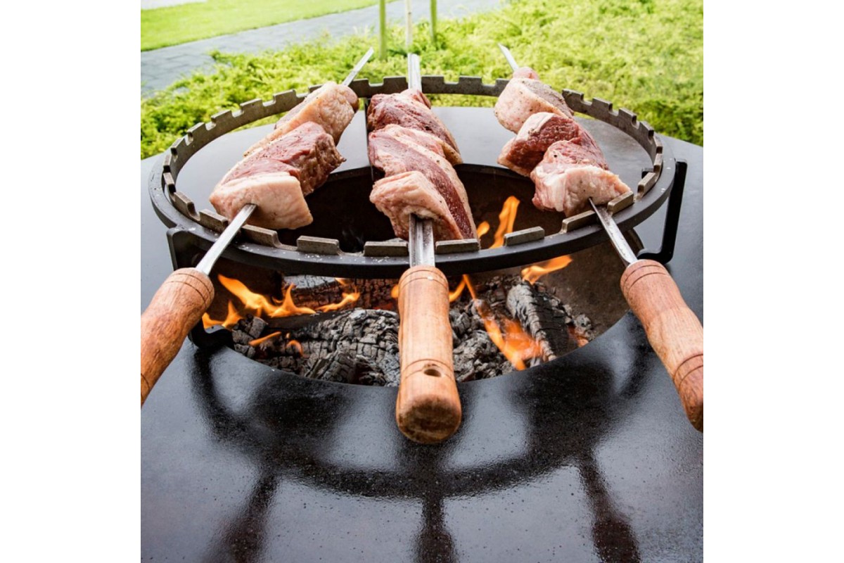 Набор (крышка, решетка гриль, шампура 3шт, кольцо для шампуров и стойка для казана) для OFYR  XL PRO